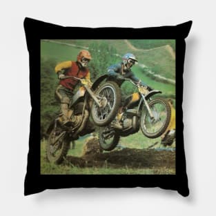 Vintage Motocross 2 Pillow