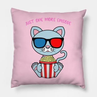 Just one more episode, cute cat Pillow