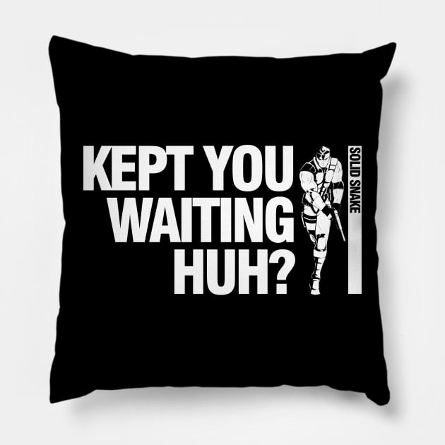 Metal Gear Solid - Kept You Waiting Huh? Pillow by CoolDojoBro