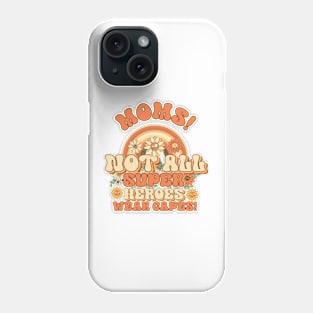 Moms funny quote Retro quote gift for funny mother Vintage floral pattern Phone Case