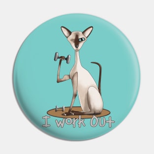 The Gym Cat Pin