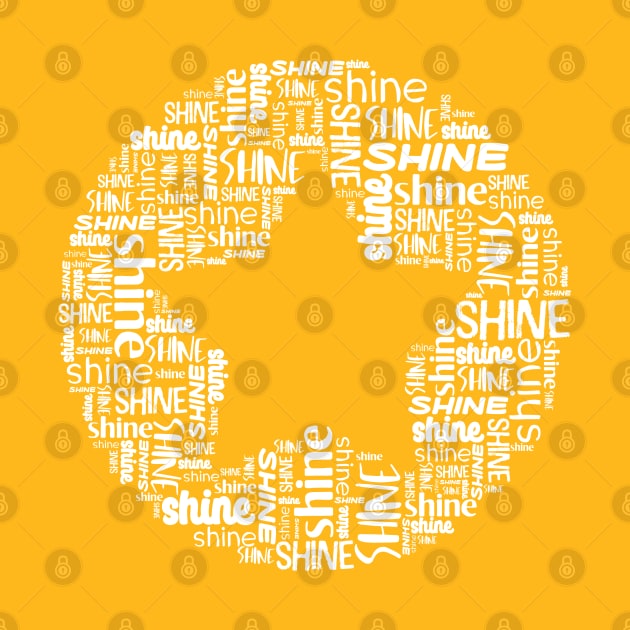Word collage: SHINE + star (white) by Ofeefee