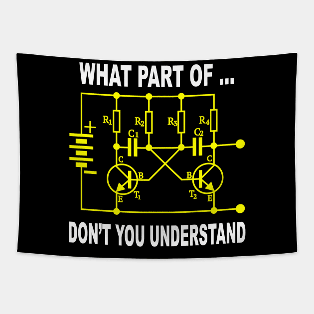 Electrical Engineer What Part of Don't You Understand Tapestry by Wakzs3Arts