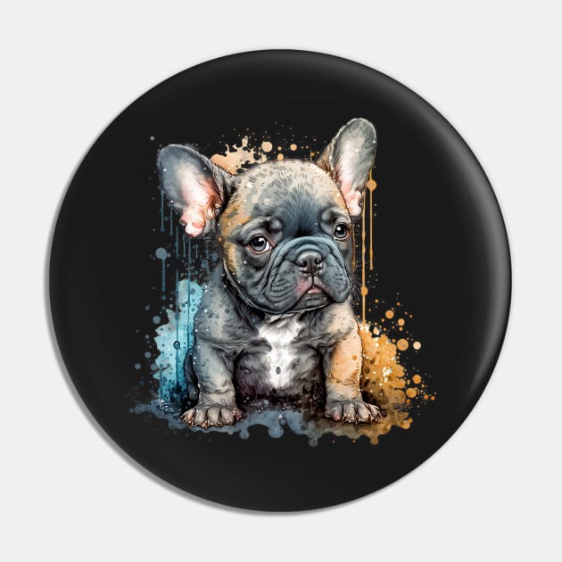 French Bulldog Puppy Frenchy doggy dog Pin by Buff Geeks Art
