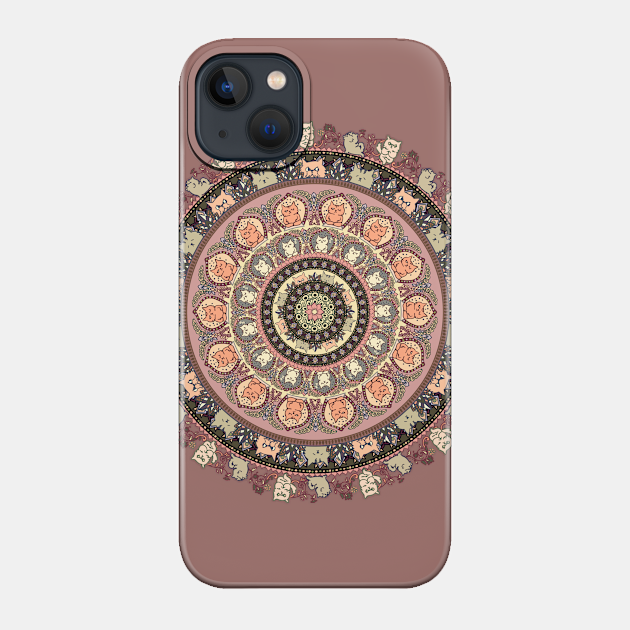 Cat Yoga Medallion - Cat - Phone Case