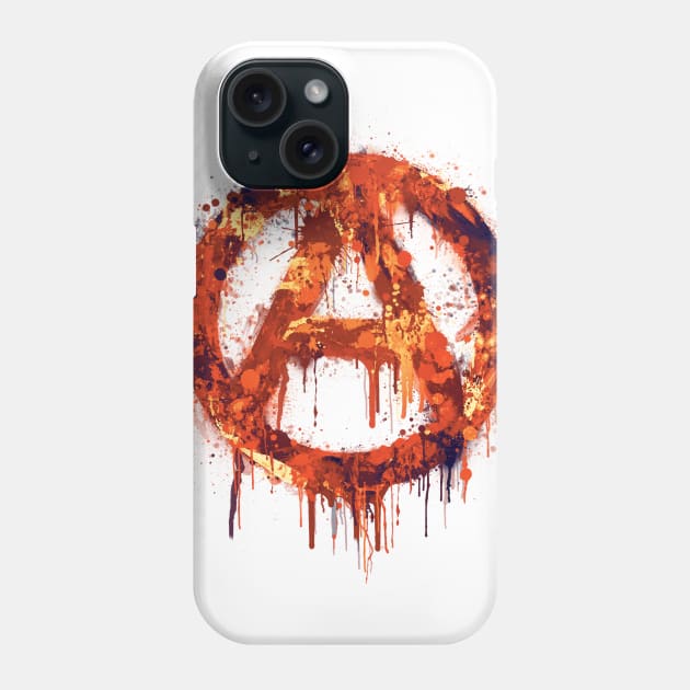 Anarchy Splat 2 Phone Case by BlackCollarPolitics