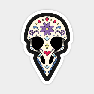 Bird sugar skull Magnet