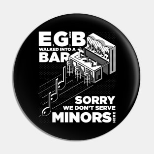 No Minors Allowed - Funny Puns for Musicians and Music Lovers Pin