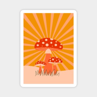 Three toadstools Magnet