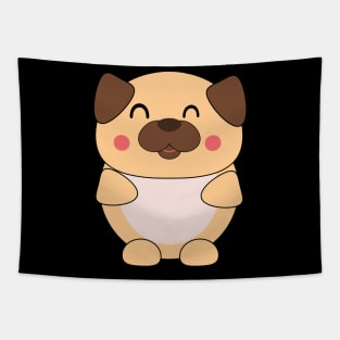 Kawaii Cute Baby Pug Tapestry