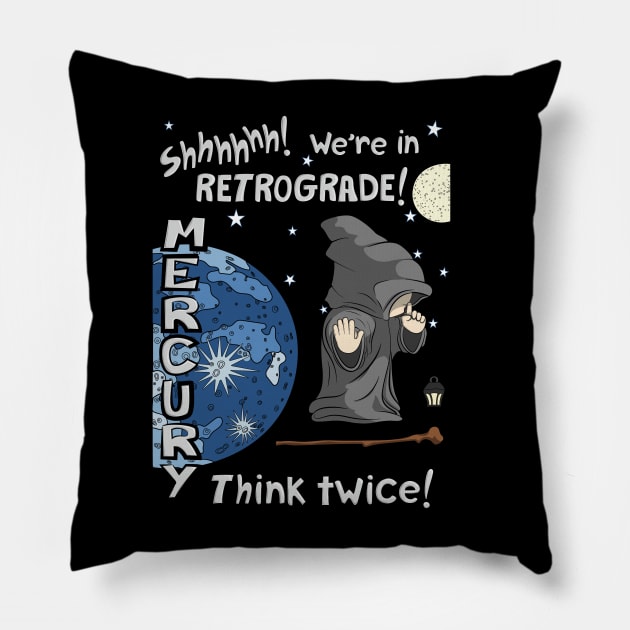 Mercury Retrograde! Pillow by DancingFrogs