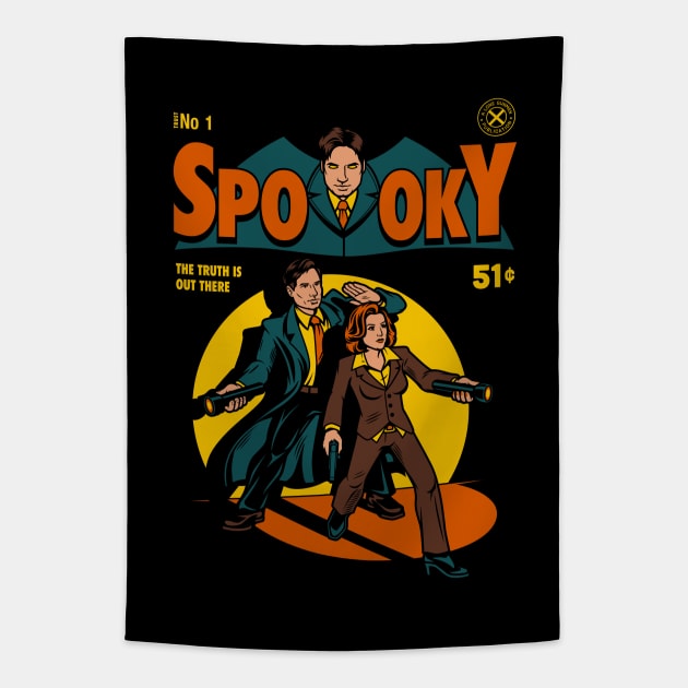 Spooky Comic Tapestry by harebrained