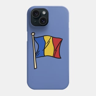 Romanian Flag Illustration Phone Case