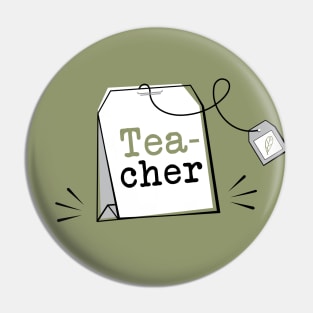 Teacher Tea loving Teacher Pin