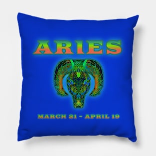 Aries 9b Blue Pillow