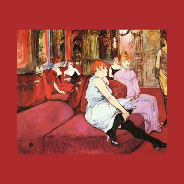 Henri de Toulouse Lautrec- In the Salon of Rue des Moulins by SybaDesign