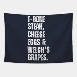 Guest Check - T-Bone Steak, Cheese Eggs, Welch's Grape Tapestry