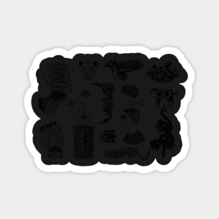 Collection of black and white flash designs Magnet