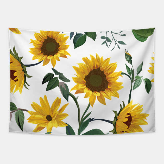 Sunflower Sunflower Tapestry Teepublic