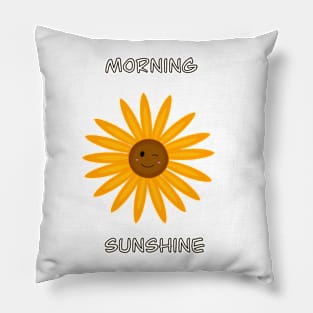 morning sunshine sunflower Pillow