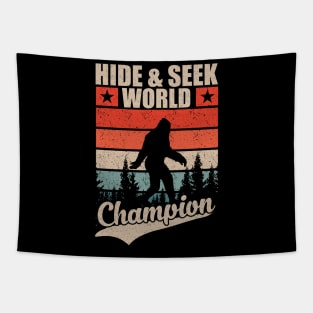 Hide And Seek World Champion Bigfoot Retro Tapestry