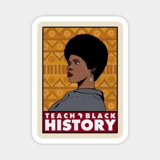 Teach Black History Afro / African American Woman Magnet