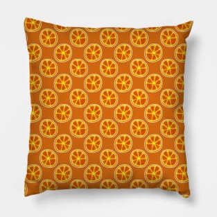 Citrus Orange Pattern Pillow