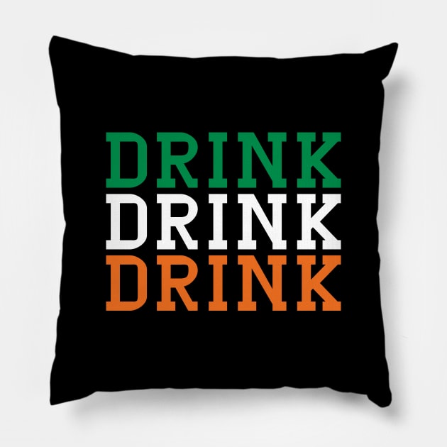Drink Drink Drink Pillow by WMKDesign