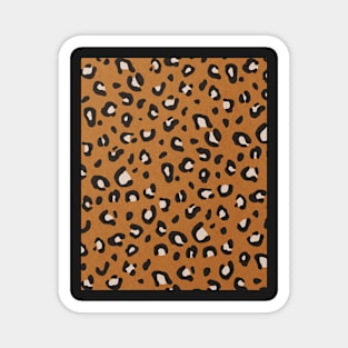 Leopard pattern, Animal print, Retro, Mid century art Magnet