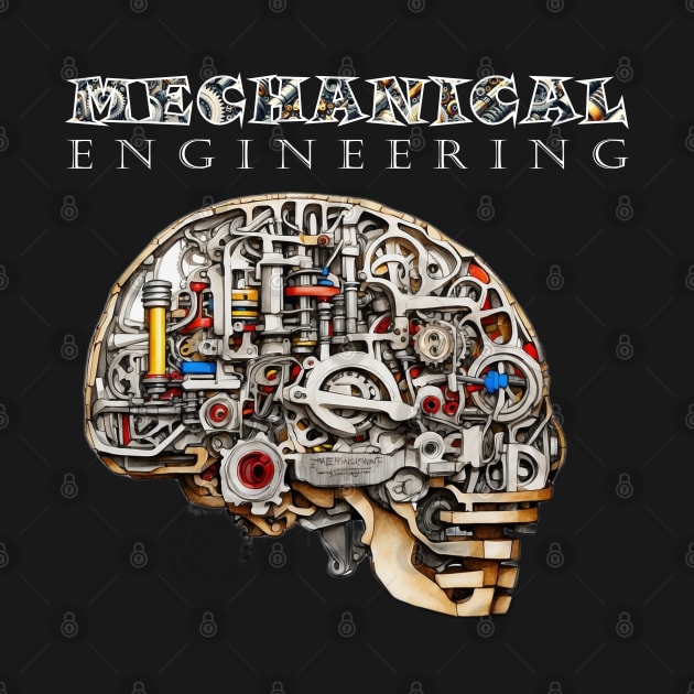 Mechanical Engineering - Inside Skull [White Text Version] by JavaBlend