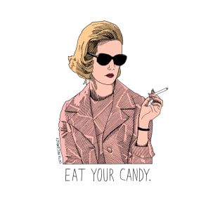 Betty "Eat Your Candy" Color Design T-Shirt