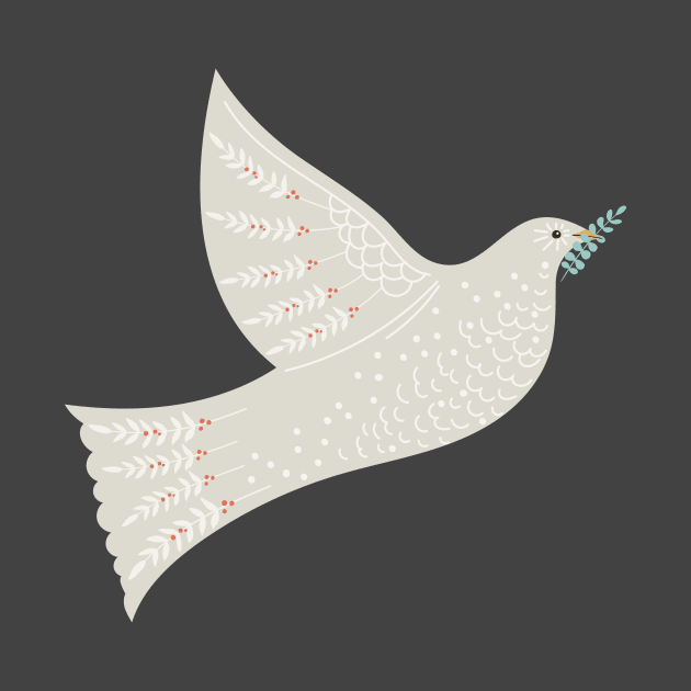 Folk Art Holiday Dove by SWON Design