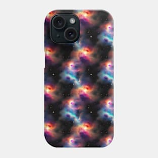 Stellar Symphony Galactic Nebulas Seamless Pattern Phone Case