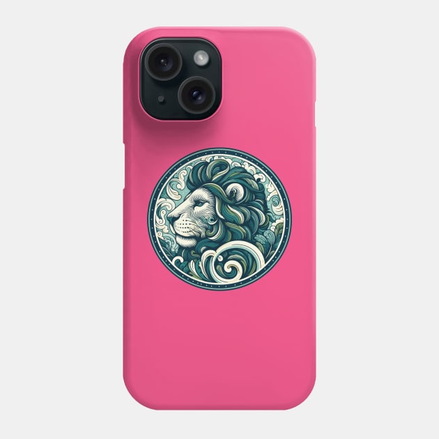 "Leo Royalty: Cosmic Elegance"- Zodiac Horoscope Star Signs Phone Case by stickercuffs