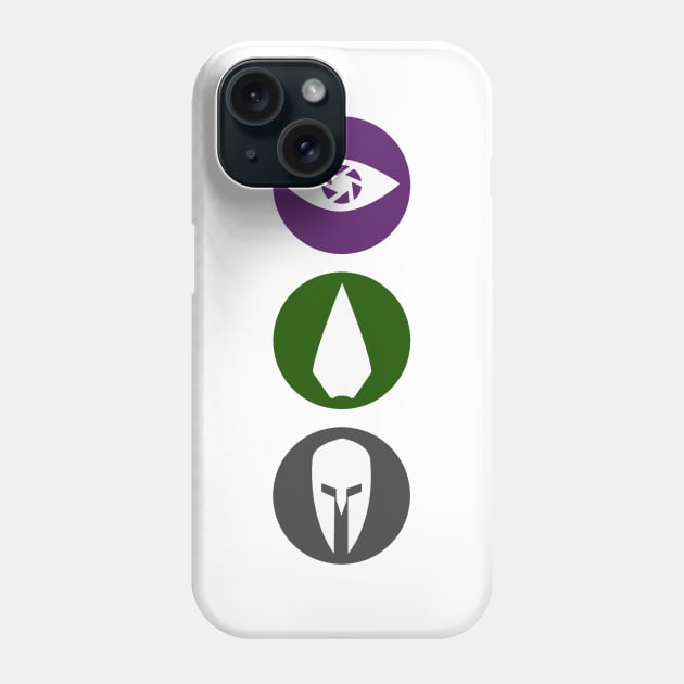 Original Team Arrow - Colorful Symbols - Hero Logos Phone Case by FangirlFuel