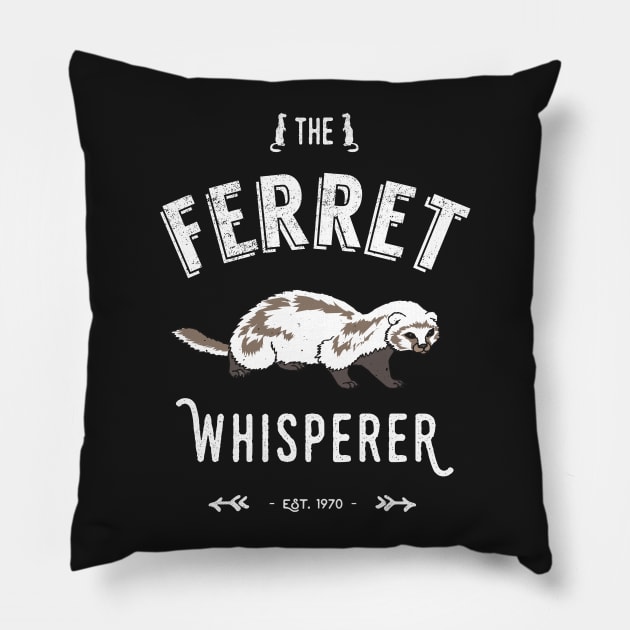 Ferret Whisperer Pillow by Pushloop