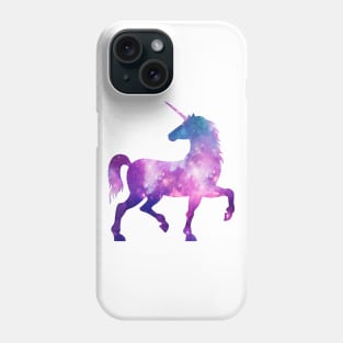 Watercolor cosmic galaxy unicorn Phone Case