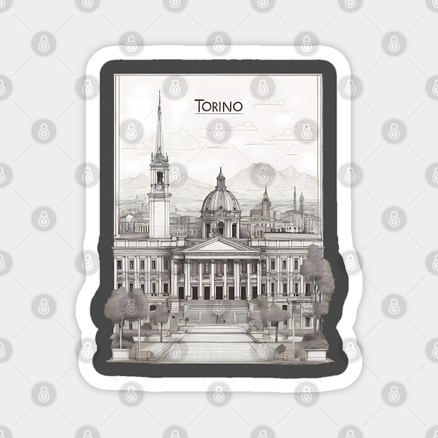 Torino city Magnet by SPIT-36