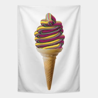 Trippy Soft Serve Cone Tapestry