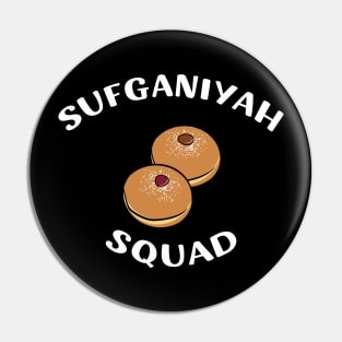 Funny Hanukkah Sufganiyah Squad Jewish Gift Sufganiyot Pin