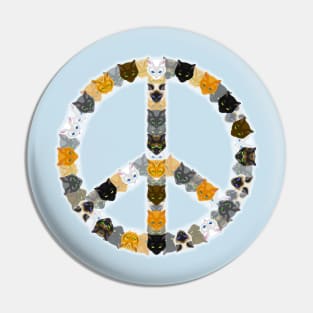 Peace through Cats Pin