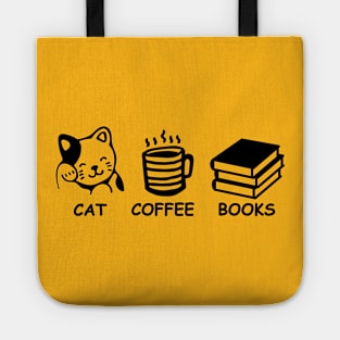 Lucky cat coffee and books life Tote