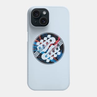 Bass Guitar Headstock Circle Texture Light Theme Phone Case