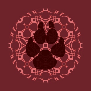 Red dog paw T-Shirt