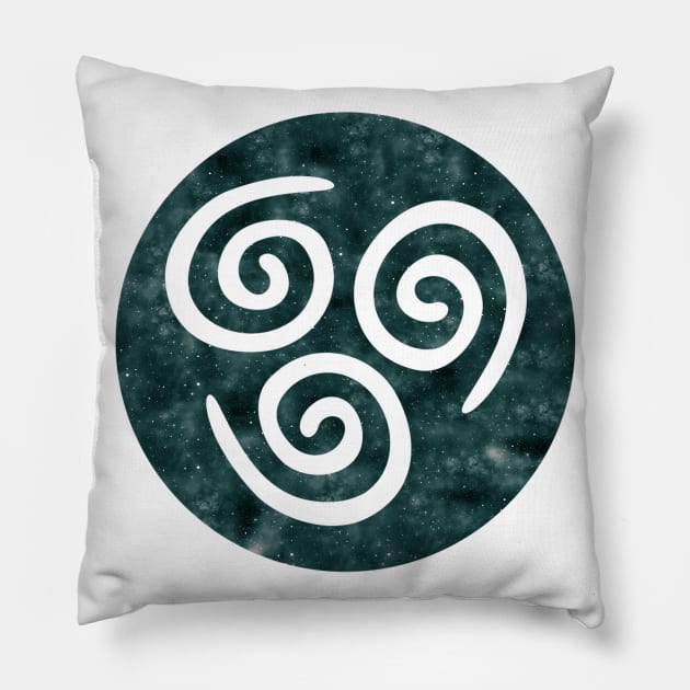 Avatar: The Last Airbender - Air Symbol (Galaxy Design) Pillow by Kamurata