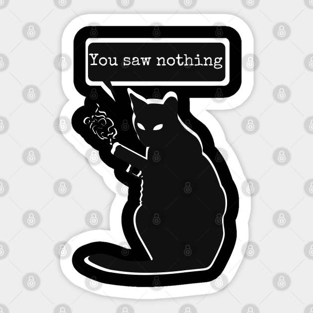 Funny Killer cat meme - Killer Cat - Sticker | TeePublic UK