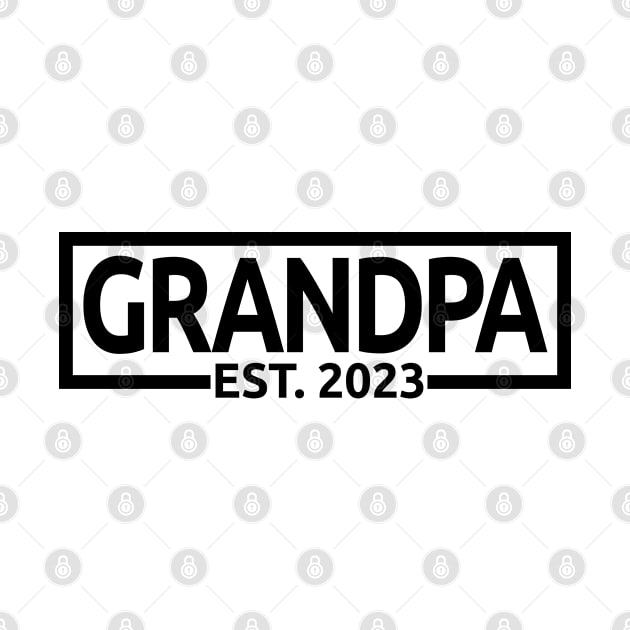 Grandpa Est. 2023 - Promoted To Grandpa, Grandpa To Be - Pregnancy Announcement Gift For Men by Art Like Wow Designs