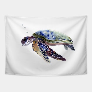 Sea Turtle Swimming Tapestry