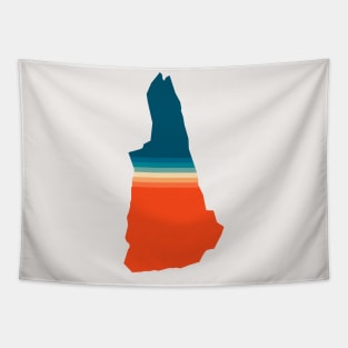 New Hampshire State Retro Map Tapestry