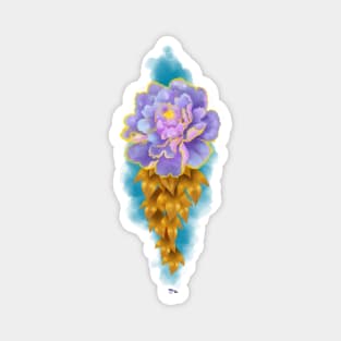 Flower bloom, blue variant Magnet